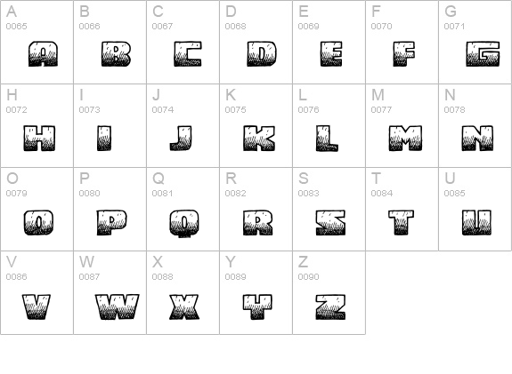 MidnightSnack BB uppercase A-Z preview