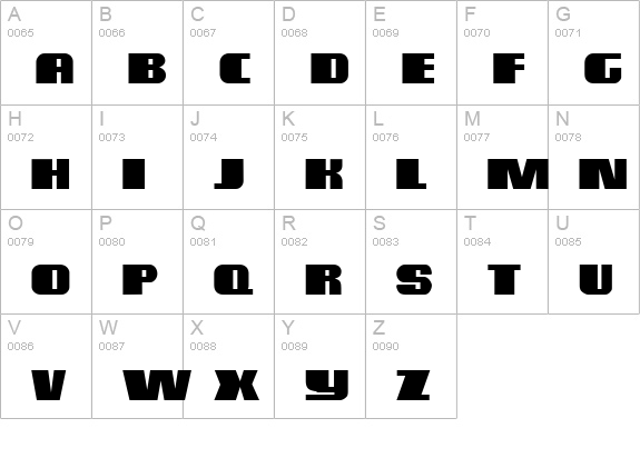 Miele uppercase A-Z preview