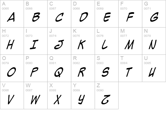 Mighty Zeo Caps 2.0 Italic uppercase A-Z preview