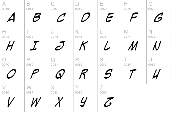 Mighty Zeo Caps Italic uppercase A-Z preview
