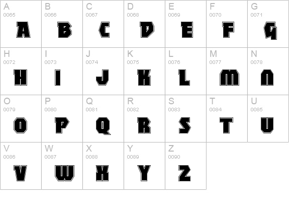 MightyContour-Black uppercase A-Z preview
