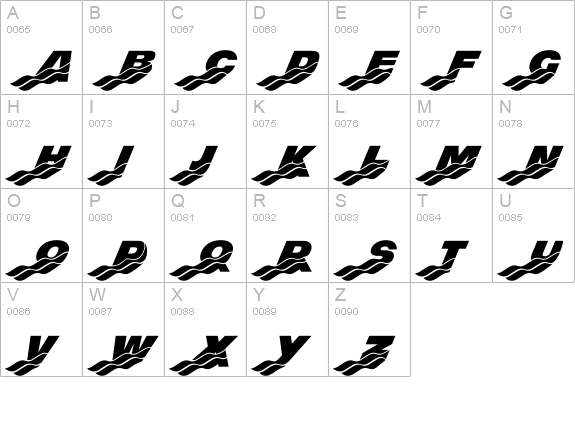 MightyRapids uppercase A-Z preview
