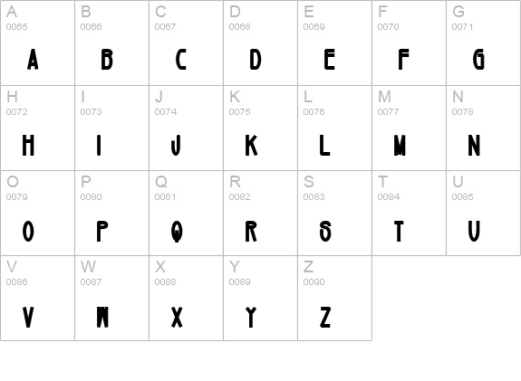 Mikey Jax uppercase A-Z preview