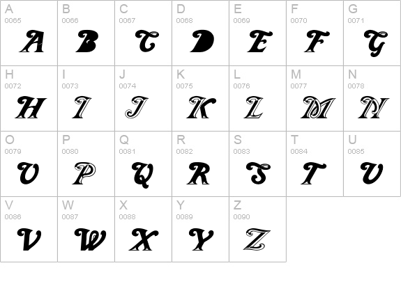 Milano uppercase A-Z preview