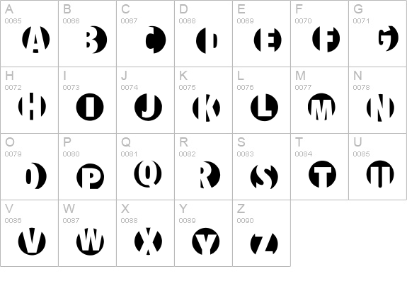 Milit uppercase A-Z preview