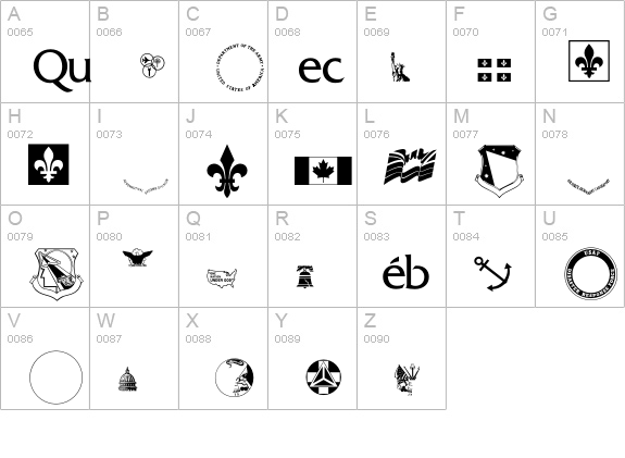 MilitaryPatrioticP02 uppercase A-Z preview