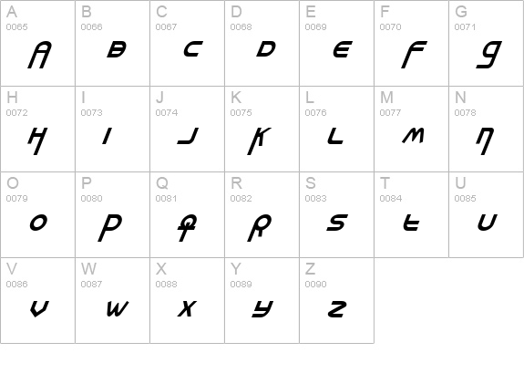 Milk Bar Italic uppercase A-Z preview