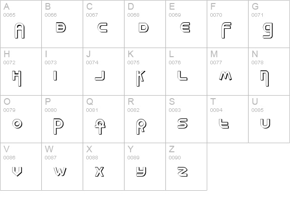 Milk Bar Shadow uppercase A-Z preview