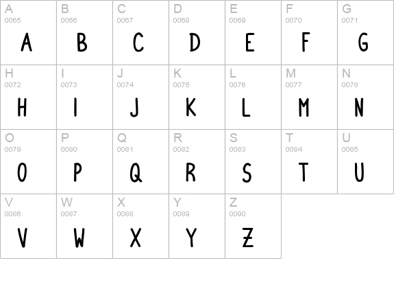 Milk Run uppercase A-Z preview