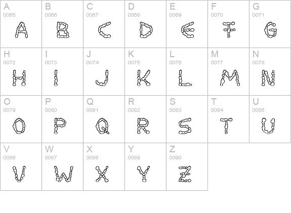 Milkdrops cold uppercase A-Z preview