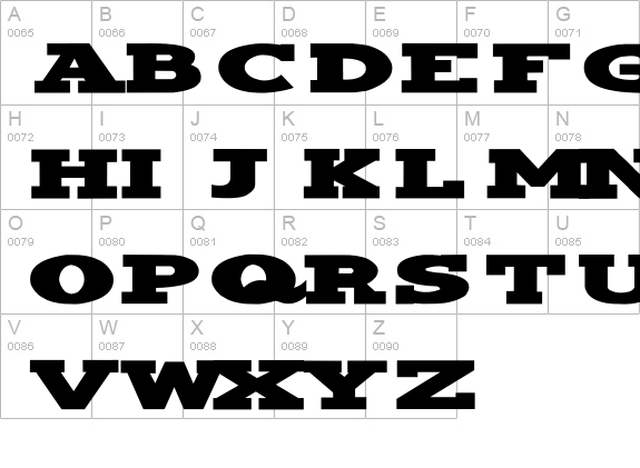 Millhouse uppercase A-Z preview