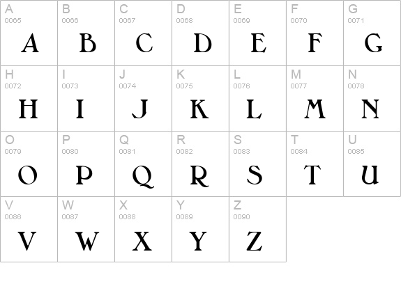 Milton MN Demibold uppercase A-Z preview
