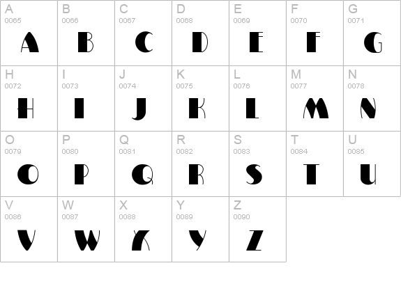 MiltonBurlesque uppercase A-Z preview