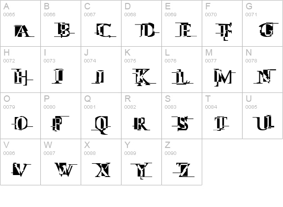 Miltown II uppercase A-Z preview
