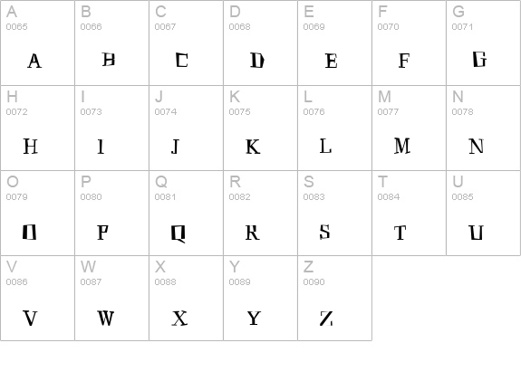 Mingus Roman uppercase A-Z preview