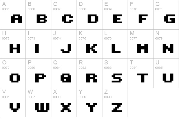 MINI 7 Bold uppercase A-Z preview