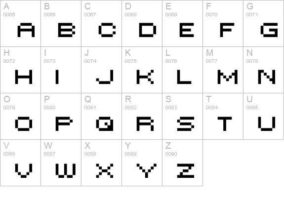 MINI 7 Extended uppercase A-Z preview