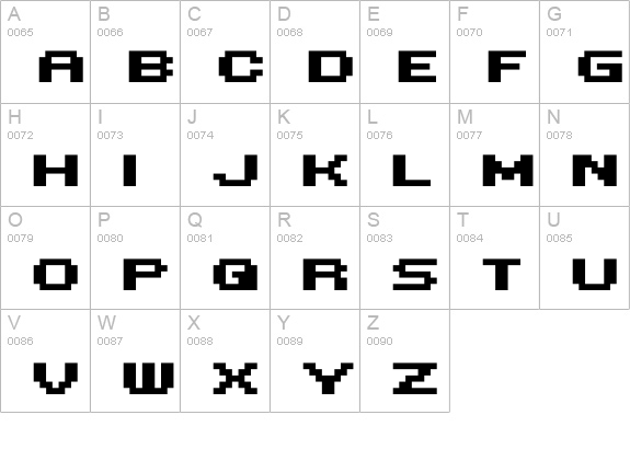 MINI 7 Extended Bold uppercase A-Z preview