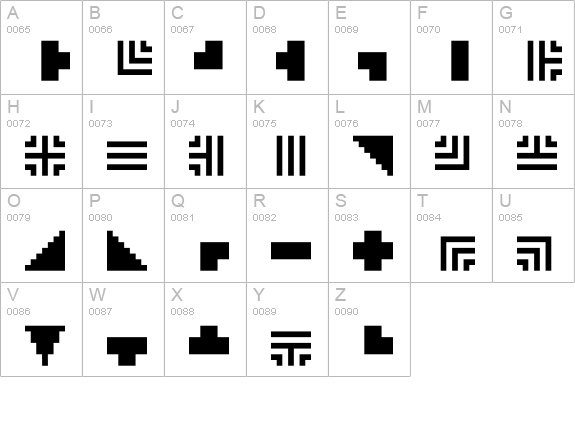 MINI 7 Extras uppercase A-Z preview