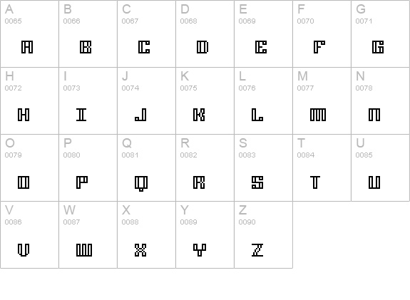 Mini Kaliber O TT BRK uppercase A-Z preview
