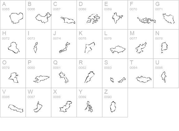 Mini Pics Global N Cutout uppercase A-Z preview