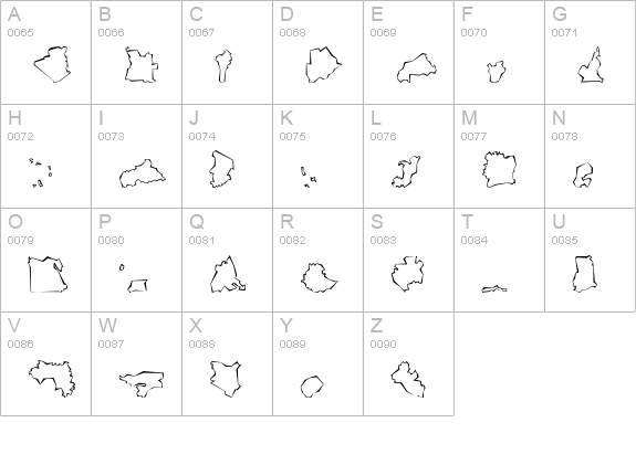 Mini Pics Global S Cutout uppercase A-Z preview