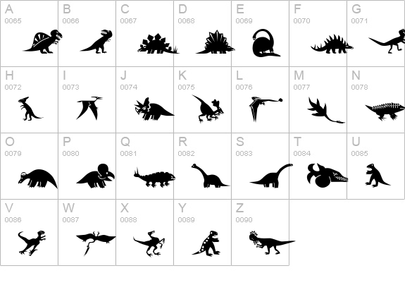Mini Pics Lil Dinos uppercase A-Z preview