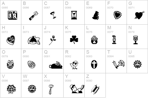 Mini Pics Lil Events uppercase A-Z preview
