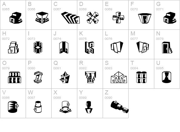 Mini Pics LilFeatures uppercase A-Z preview
