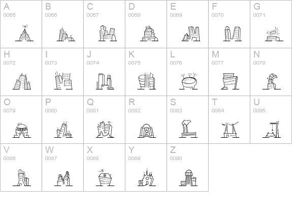 Mini Pics Naked City Day uppercase A-Z preview