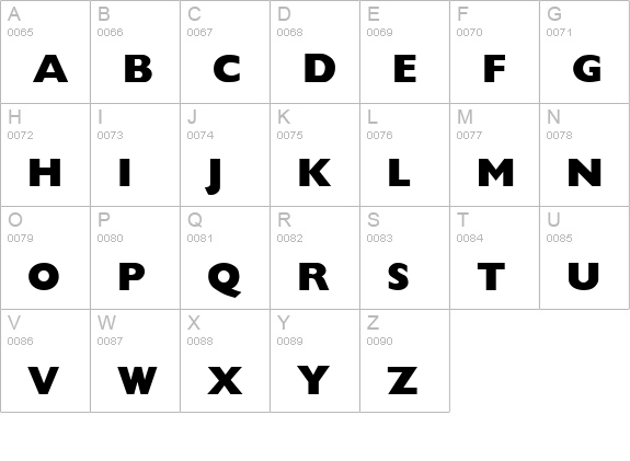 Minicar uppercase A-Z preview