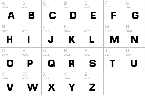 Minima SSi Bold uppercase A-Z preview