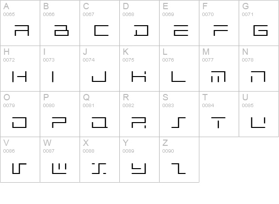 MINIMALHARD uppercase A-Z preview