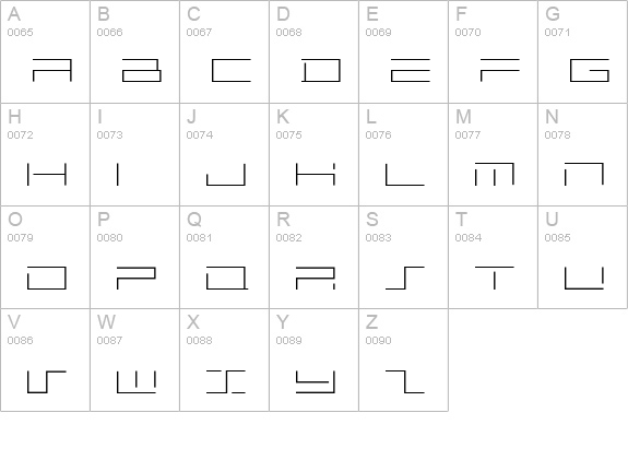 MINIMALHARD2 uppercase A-Z preview