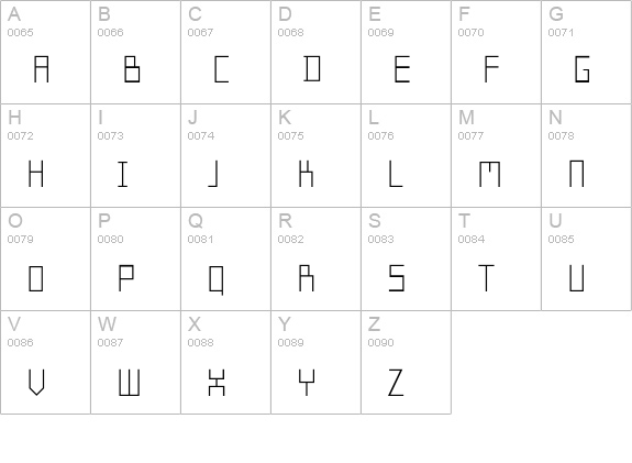 Minimum-AClair uppercase A-Z preview