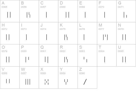 Minimum-BichroClairVertical uppercase A-Z preview