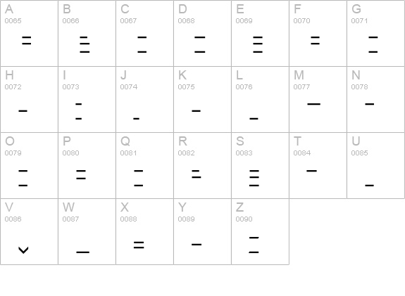 Minimum-BichroMediumHorizontal uppercase A-Z preview