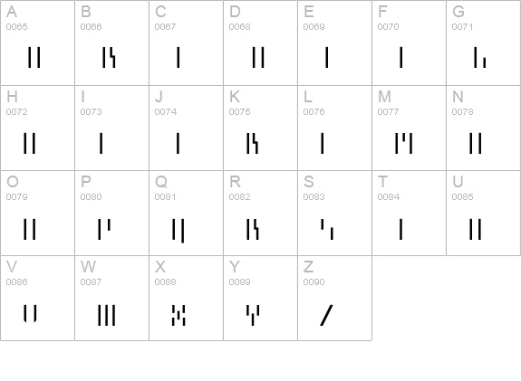 Minimum-BichroMediumVertical uppercase A-Z preview
