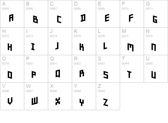 Minimum-BongNoir uppercase A-Z preview
