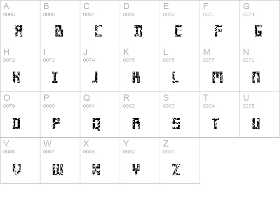 Minimum-Crible uppercase A-Z preview