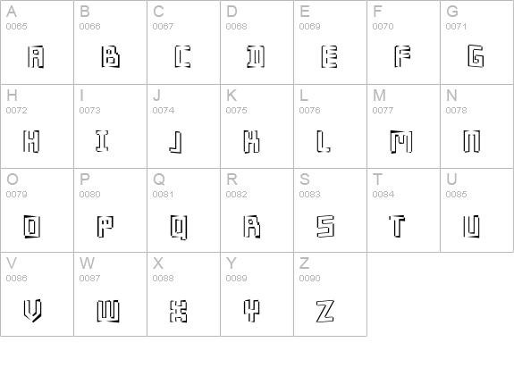 Minimum-Eclair uppercase A-Z preview