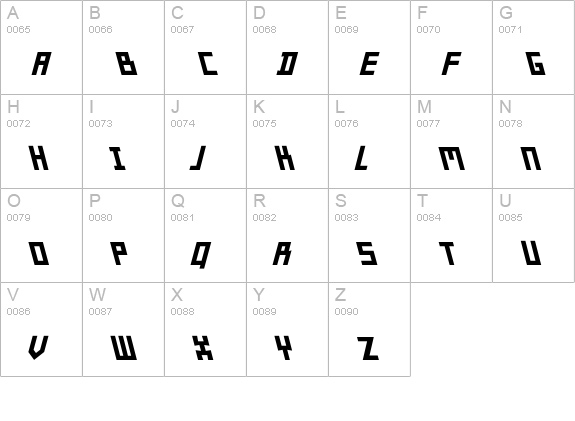Minimum-Ivre uppercase A-Z preview