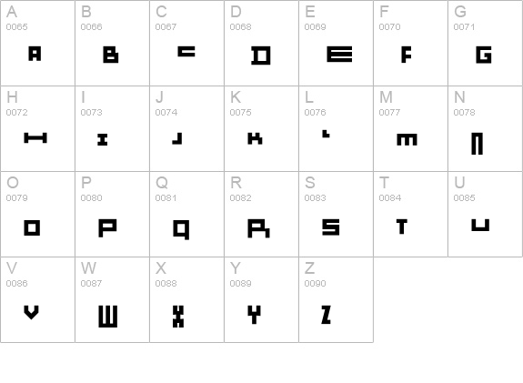 Minimum-NoirPlafond uppercase A-Z preview