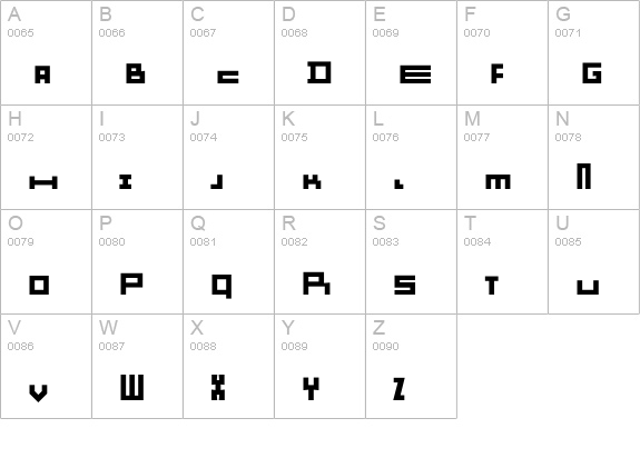 Minimum-NoirSol uppercase A-Z preview