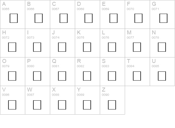 MinioSwaSemIta uppercase A-Z preview