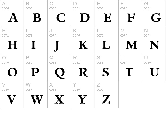 Minister Bold uppercase A-Z preview