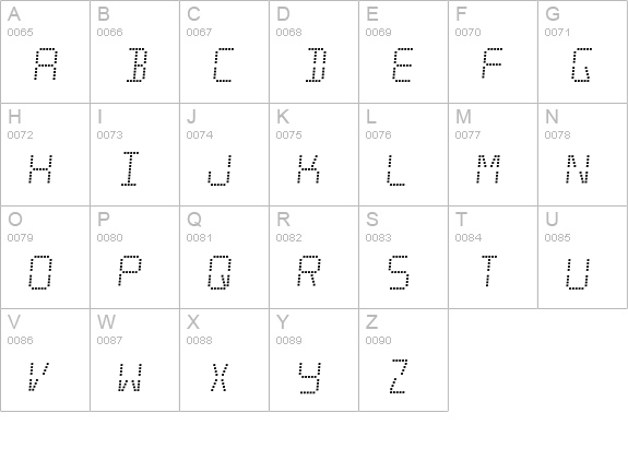 Minisystem uppercase A-Z preview