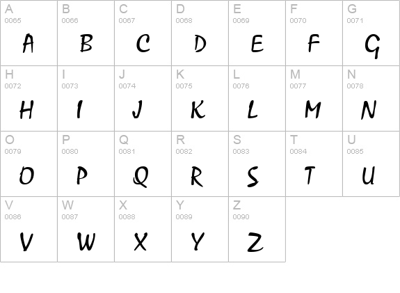 Minstrel Bold uppercase A-Z preview