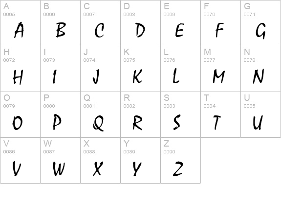 Minstrel Regular uppercase A-Z preview