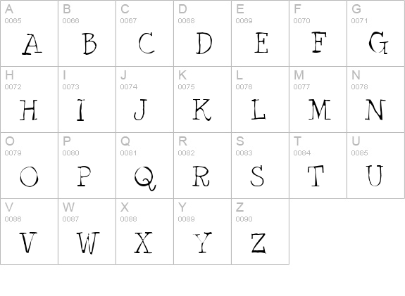 Minya Nouvelle Gaunt uppercase A-Z preview